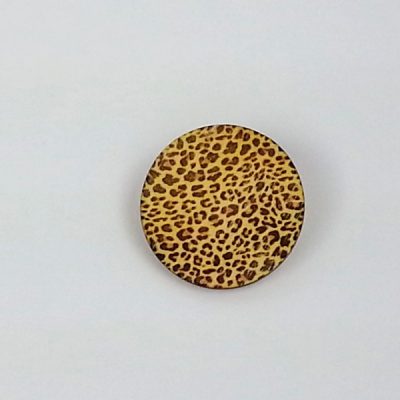 leopard print circle brooch
